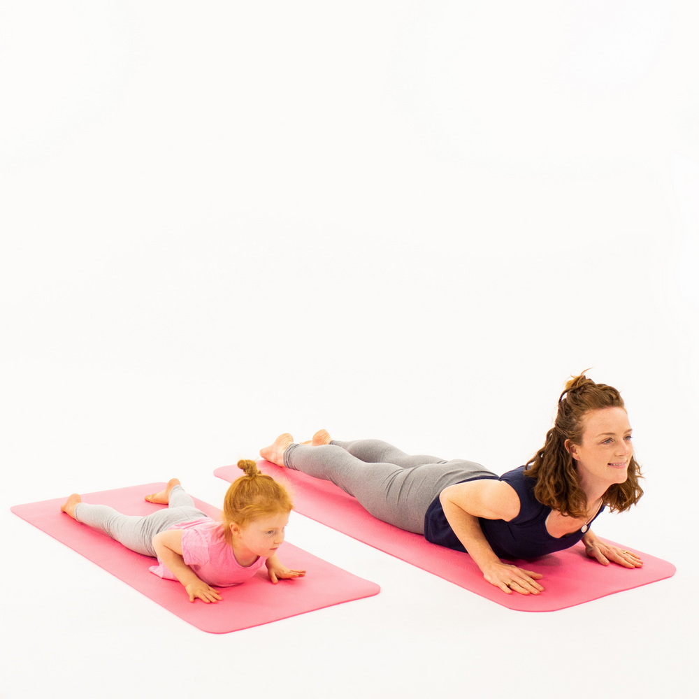 Mummy and Me Yoga Set - Sun & Moon | Matching Pink Yoga Mats for Adults and Kids | Free Yoga Cards | Eco-Friendly | Non-Toxic