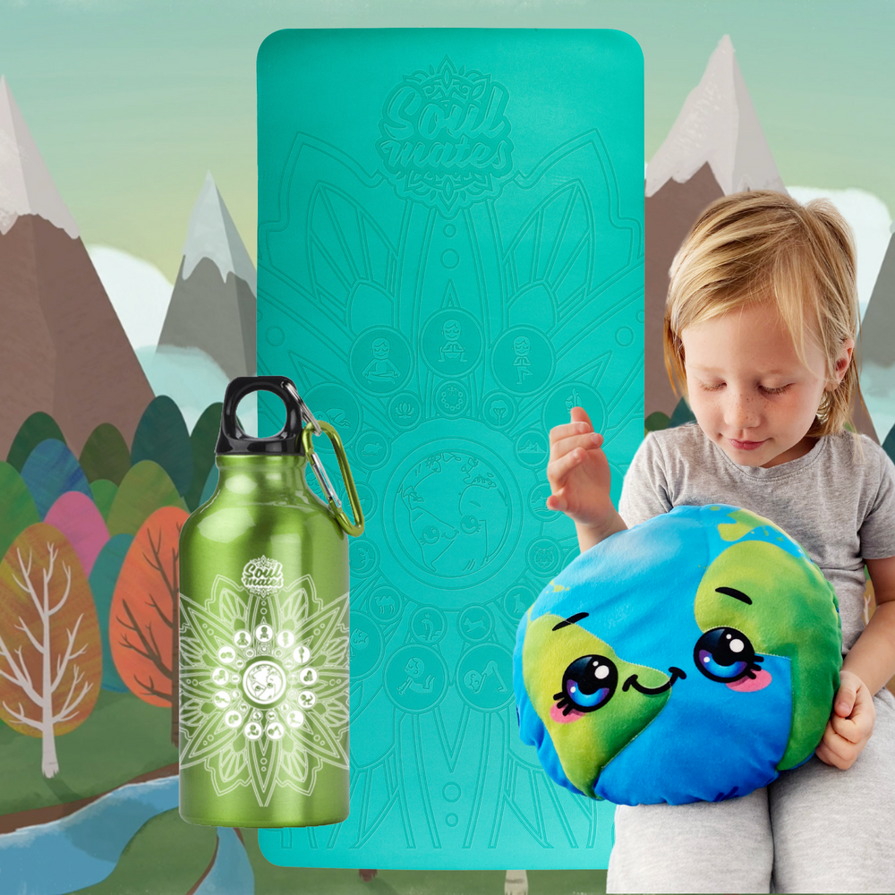 Yoga and Mindfulness Gift Set for Kids - Earth